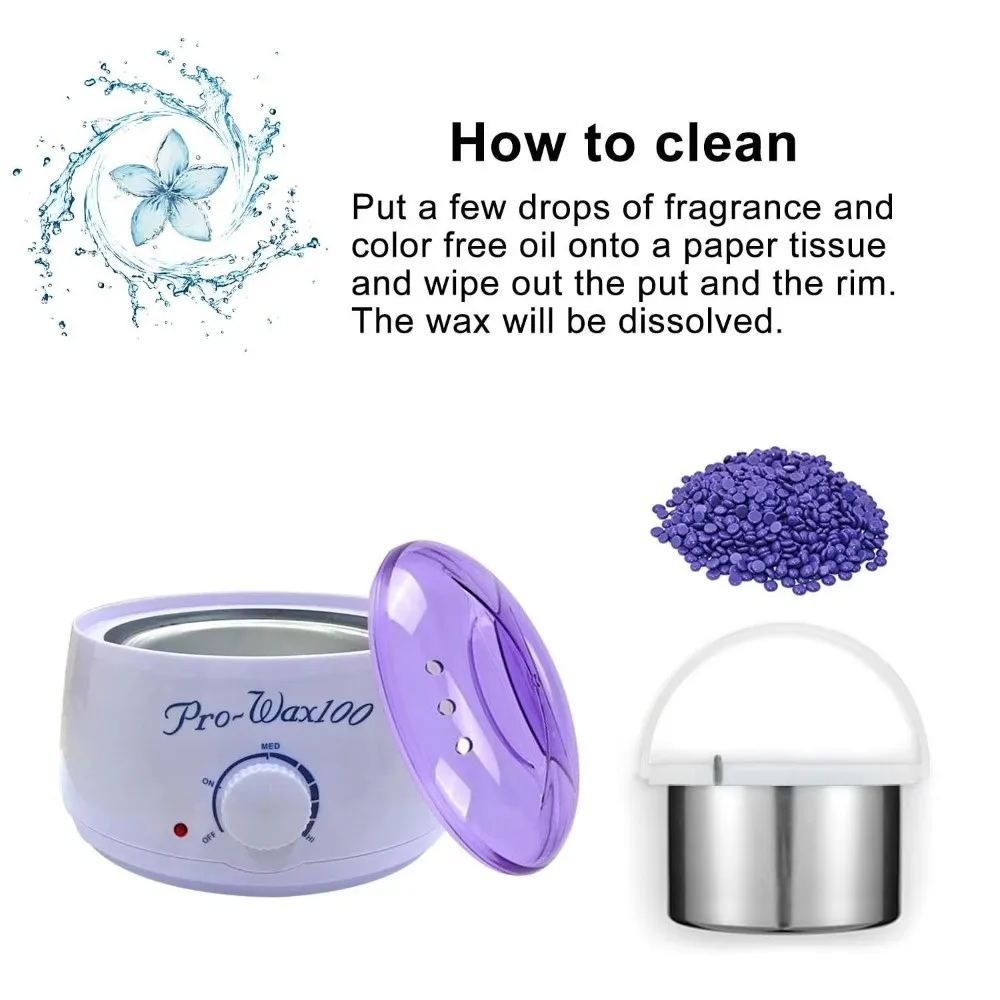 Adjustable Temperature Wax Warmer Heater Soft Paraffin Hair Removal Tool Depilatory Epilator Bead Heating Machine