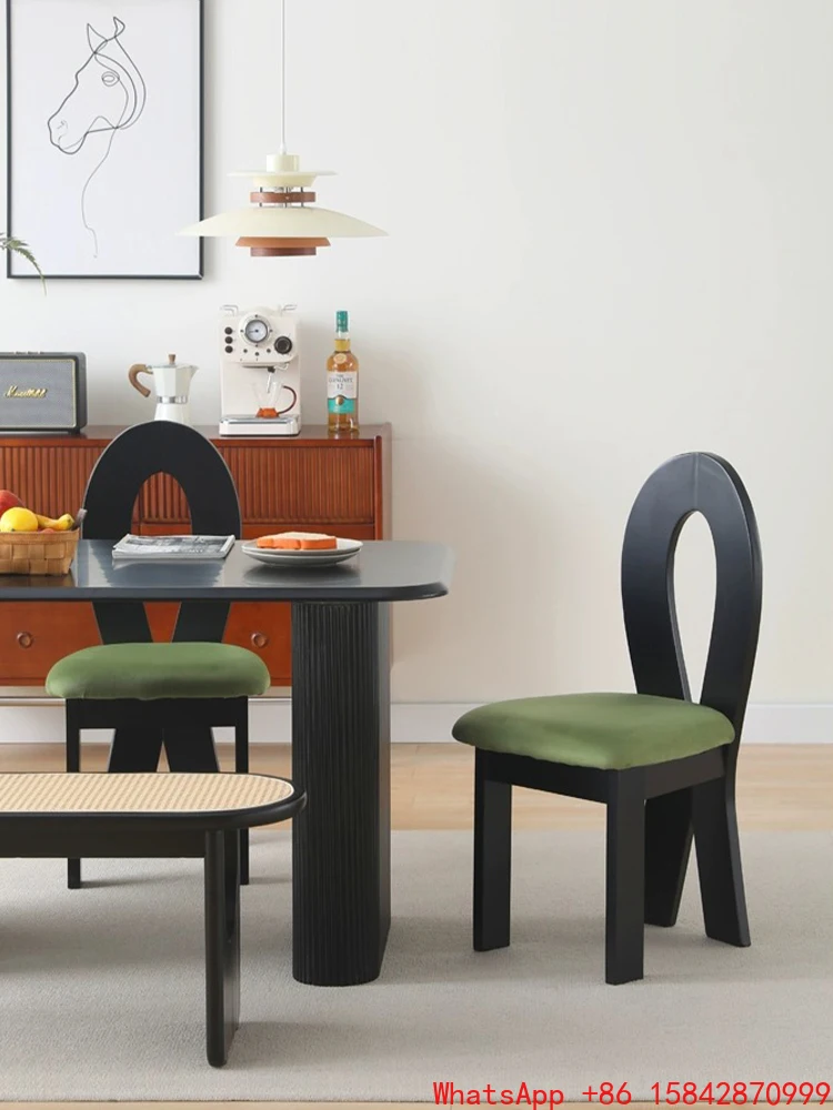 

French retro solid wood dining chair