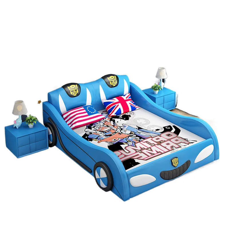 

Children's bed Boys and girls Cartoon car bed Sports car with guardrail Princess