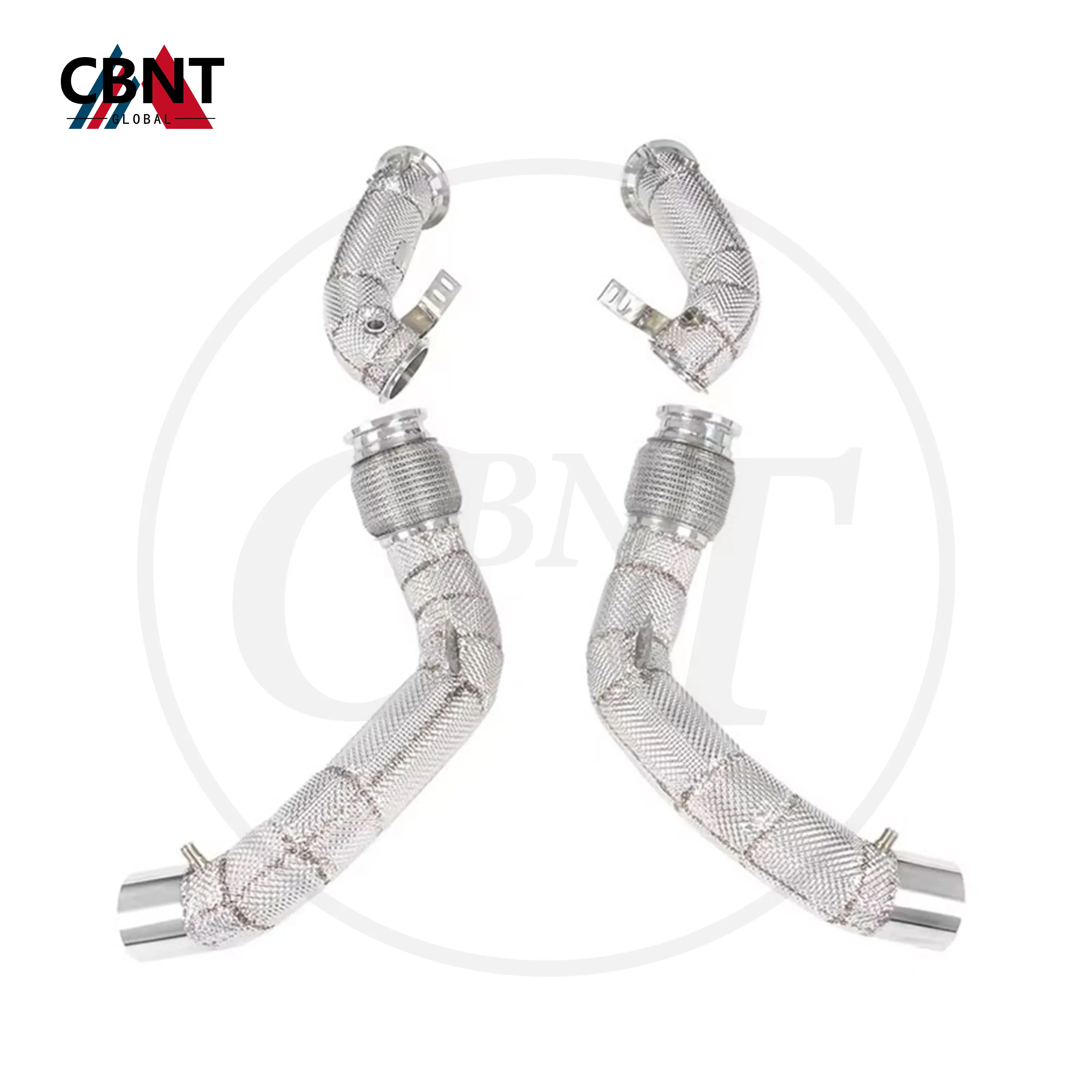 

CBNT Downpipe for BMW M5 M6 M8 4.4T 2018-2022 Exhaust Header with Catalytic Converter SS304 Tuning Exhaust Pipe System