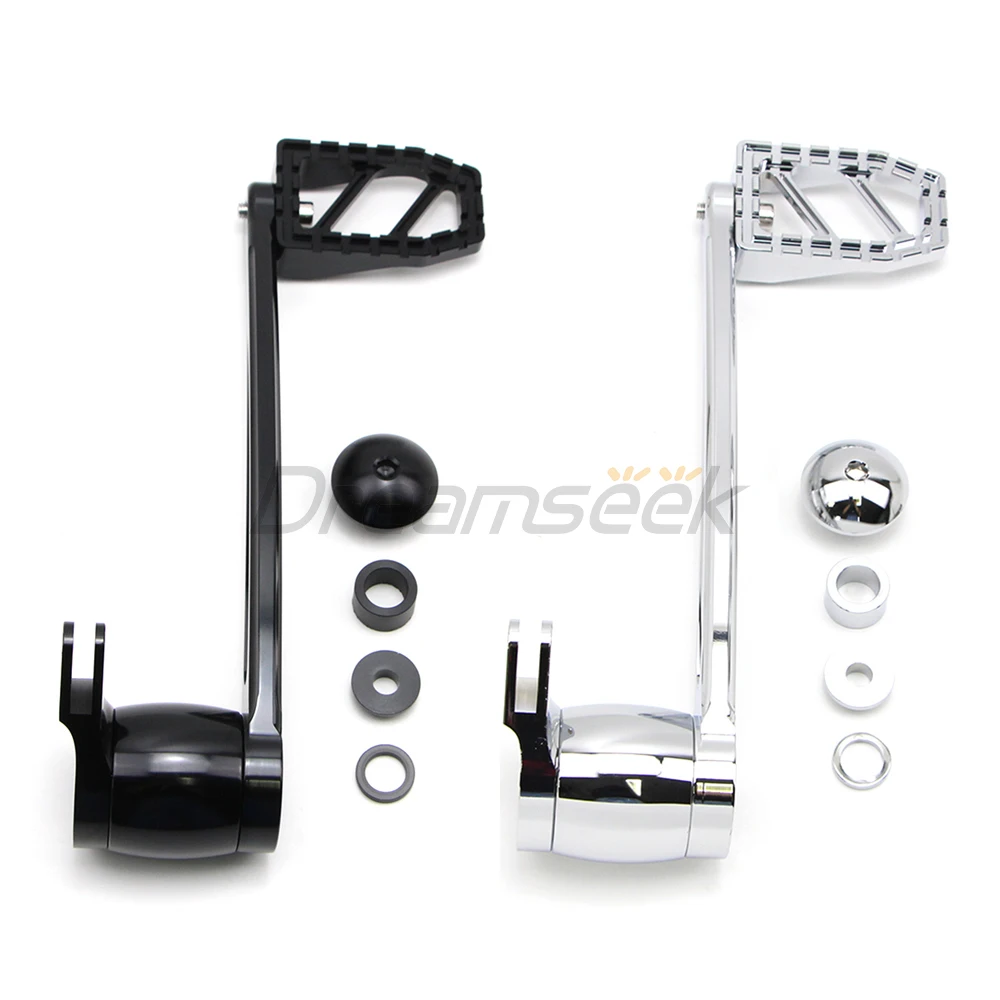 

Motorcycle Brake Arm Lever + Pedal Peg for Harley Touring Street Glide CVO Road Glide FLHX 2014-2022 Black / Chrome Aluminum