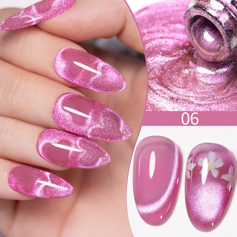 7.5ML Cherry Pink Jelly Glass  – Nail Art Pink Cat Eye recenzja i cena