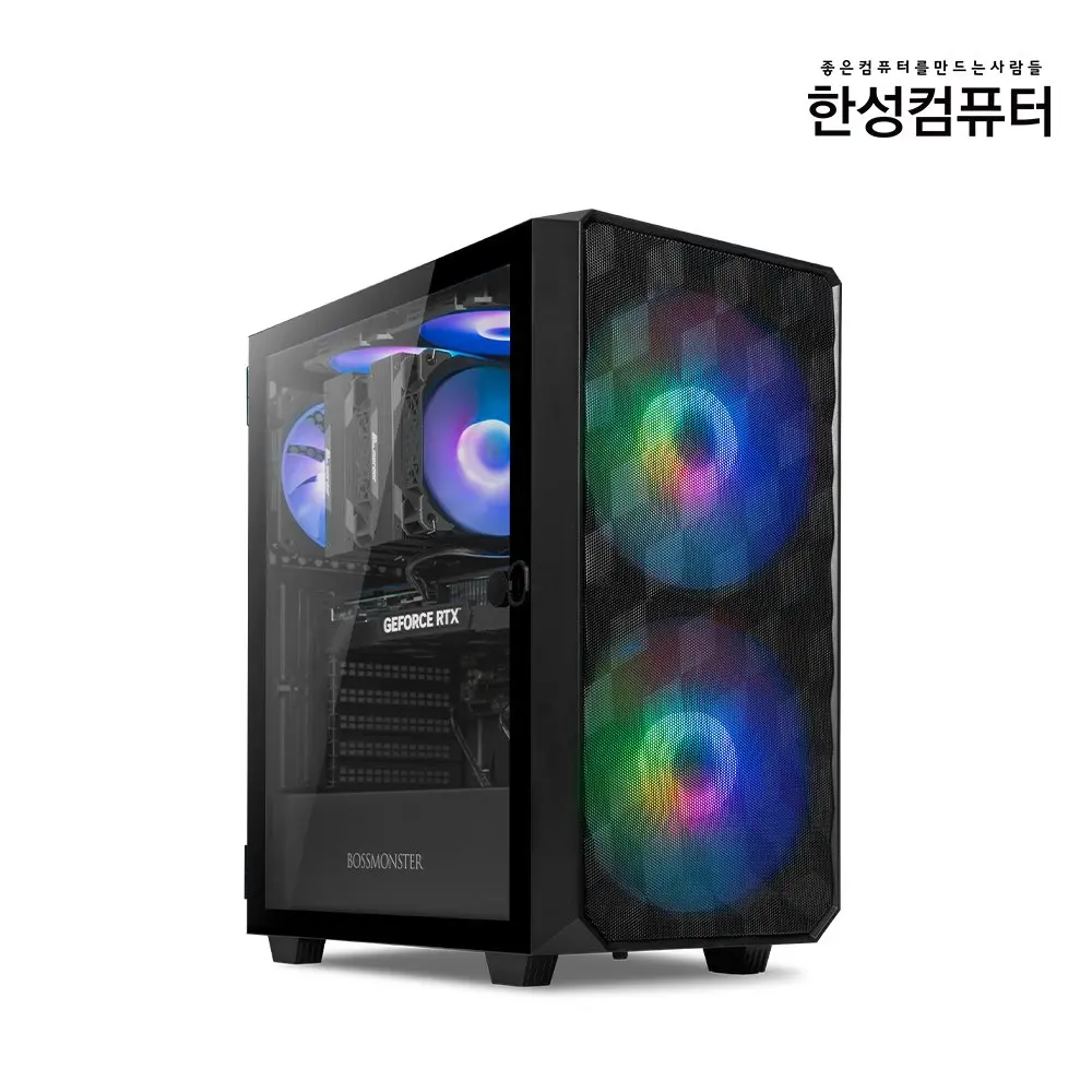 한성컴퓨터 라이젠5 7500F RTX4060 D5 16GB 보스몬스터 AX 5AF6N 게이밍컴퓨터 본체 데스크탑 조립PC 