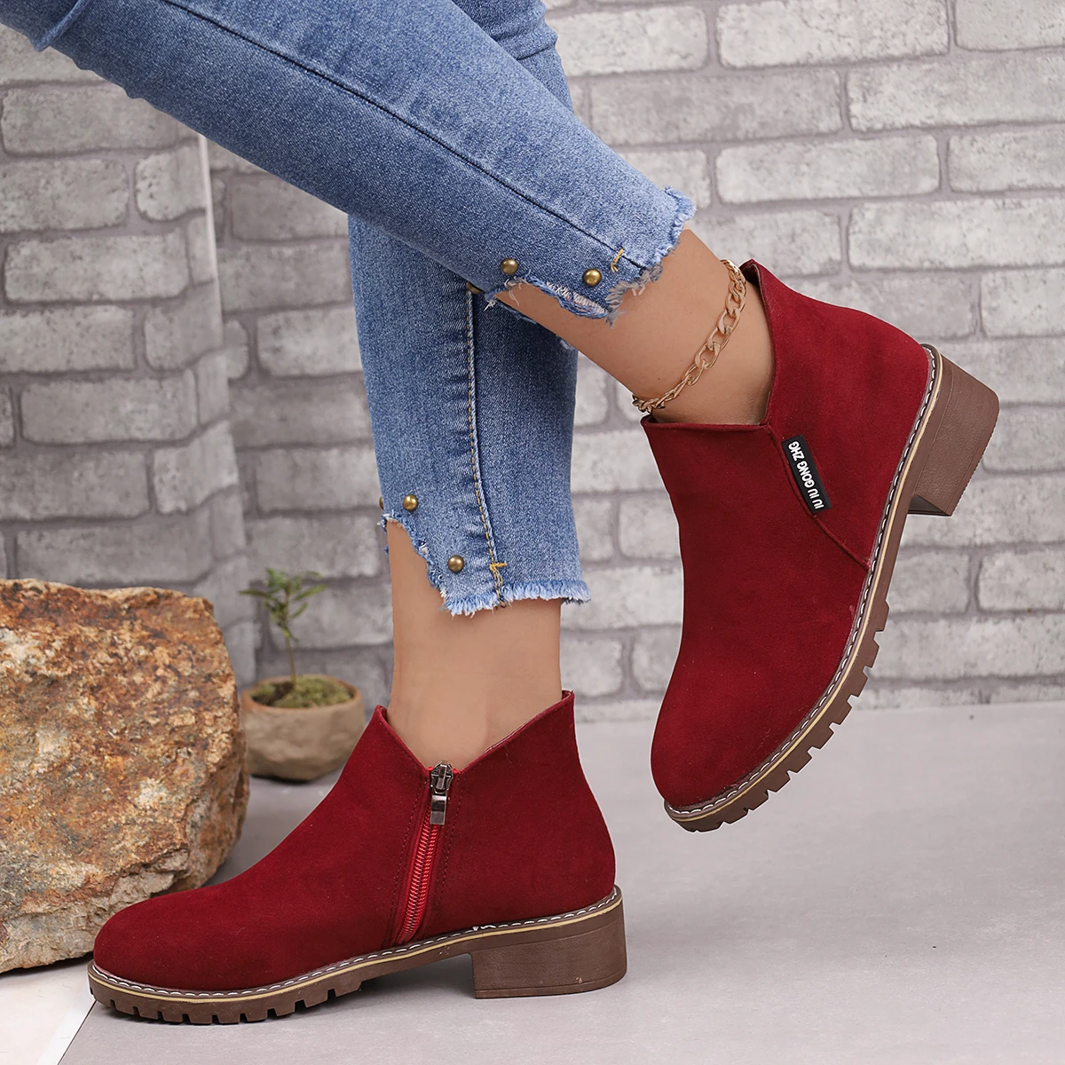 Women Boots Fashion Thick Sole Ankle Boots Comfortable Plus Size Snow Boots Casual Female Platform Designer Hot Shoes for Women