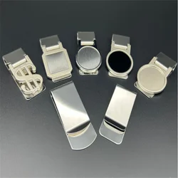 High Quality Stainless Steel Metal Money Clip Fashion Simple Silver Dollar Cash Clamp Holder Bill Clamp for Men Women wholesale