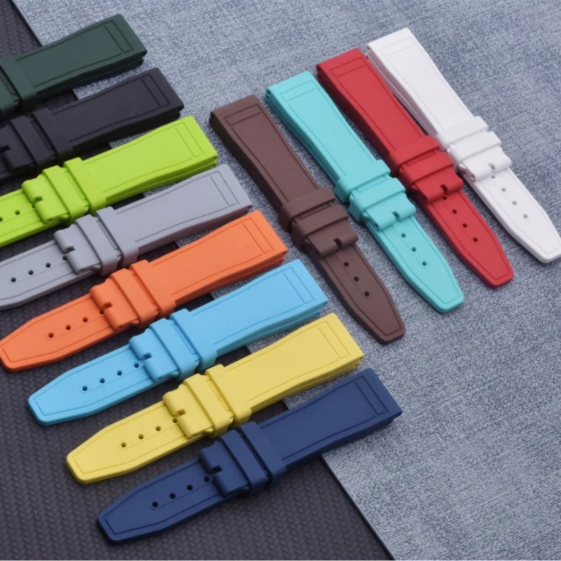 20mm rubber rubber light blue mint green waterproof quick release watch strap For IWC World Pilot Little Prince Mark