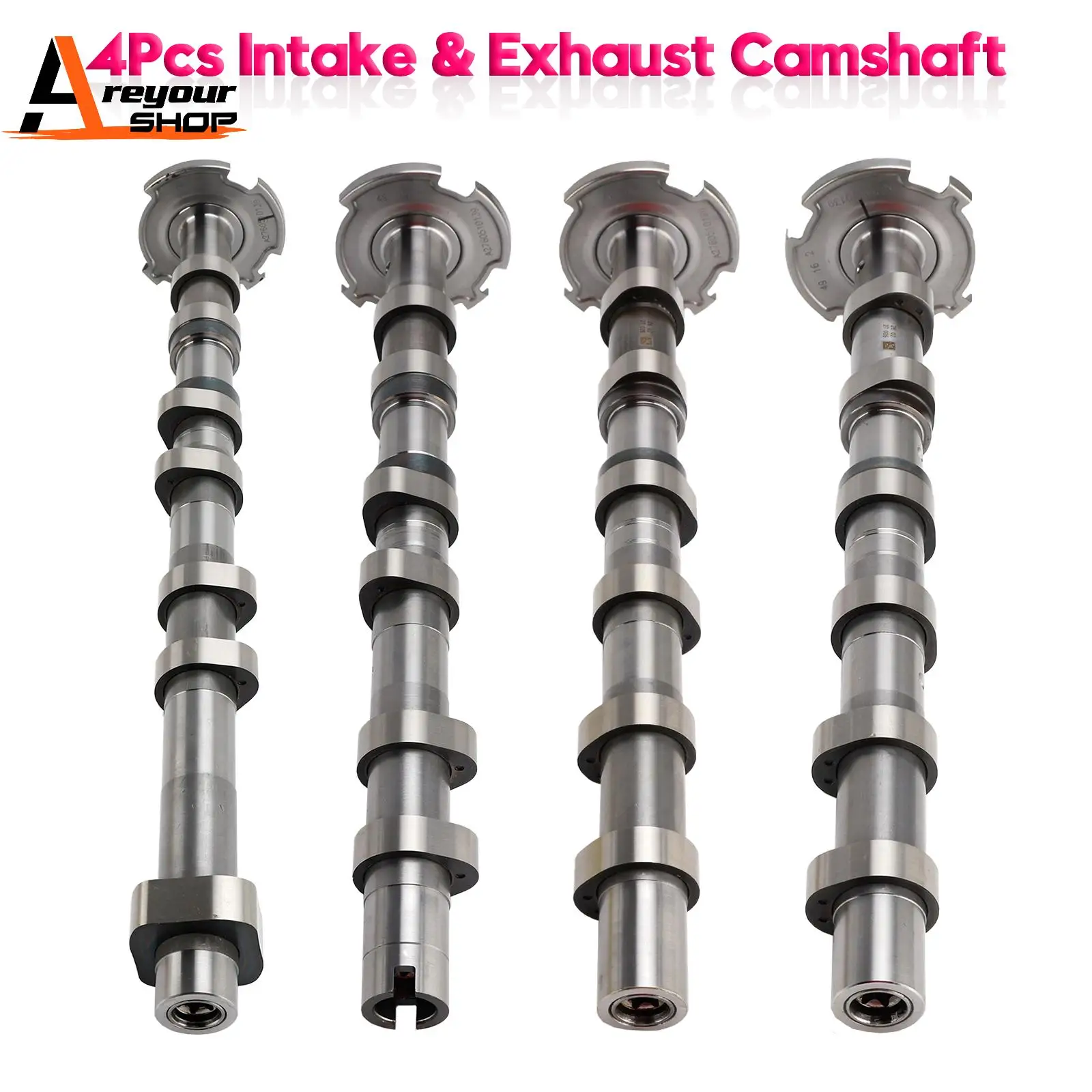 

Areyourshop 4Pcs Intake & Exhaust Camshaft for Mercedes-Benz C400 C43 AMG E400 E43 AMG