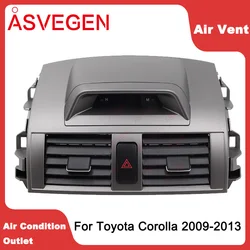 Ventilation de climatisation centrale de voiture pour Toyota CorTrust2008-2013, panneau de sortie, horloge, tableau Prada, pièces de cadre d'aération AC, 55670-02340