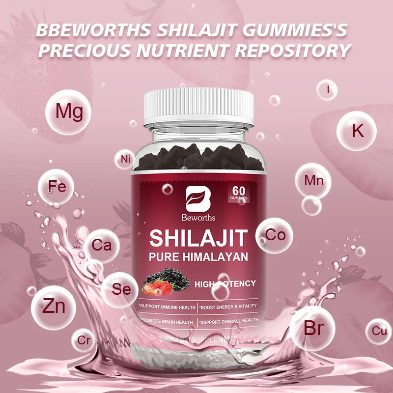 Beworths 60pcs Sjilajit Gummies SHILAJIT Supplement Shilajits Original