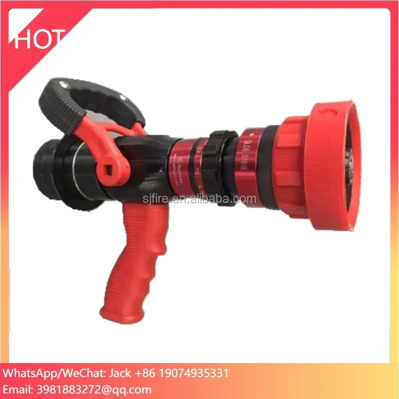 High quality Red Colour Selectable Flow Pistol Grip Jet Spray Fire Hose Nozzle