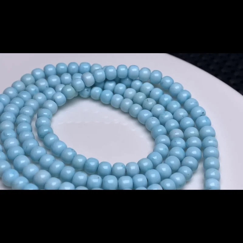 Factory Wholesale Natural Raw Ore Turquoise Old Necklace Clean Porcelain High Blue Four-Ring Bracelet Dual-Use