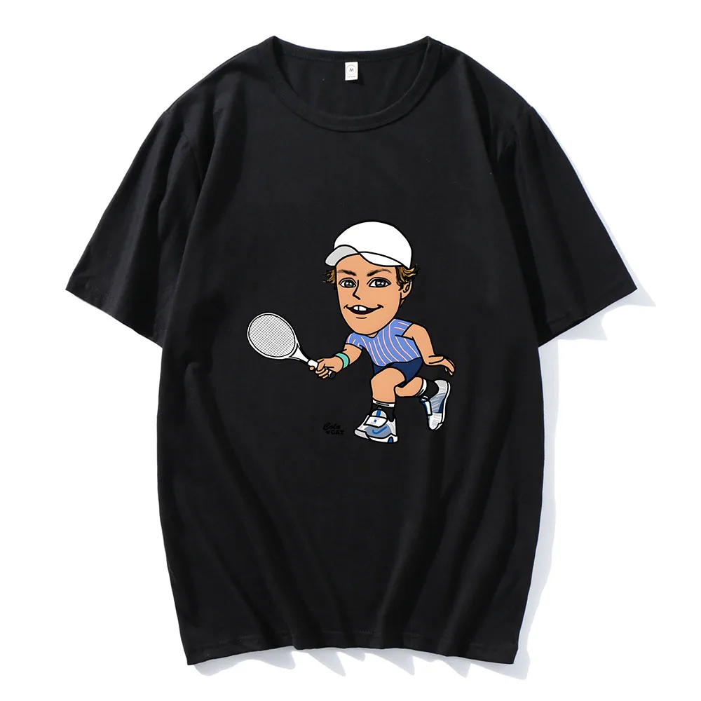 Tennis Players JannikSinner T-shirts Casual Mens Short Sleeve Soft Tee-shirt Ropa Hombre Cotton High Quality Comfortable Tshirts