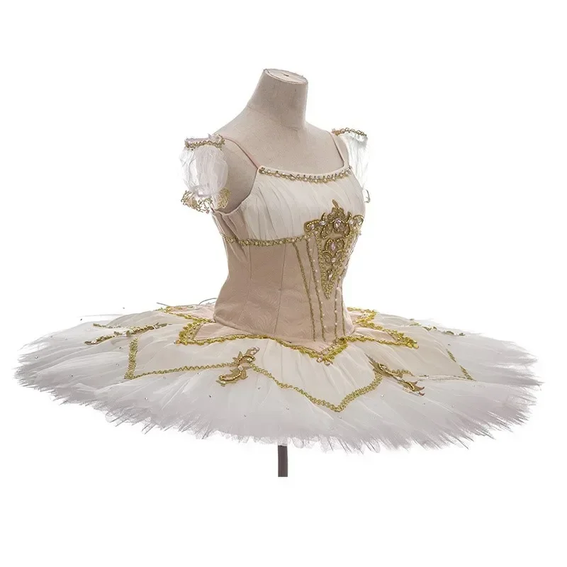 

Professional High Quality Custom Size Girls Adult Performance Competition Wear 2 Piece Corset White Ballet Tutu