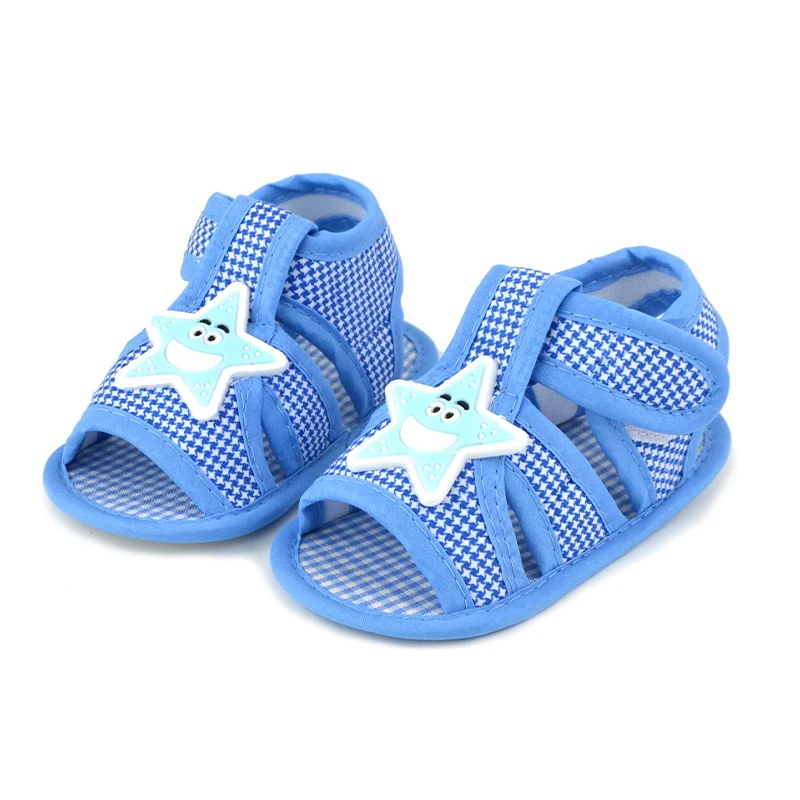 Summer Fashion Baby Sandals Toddler Infant Hollow Soft Crib Sole Canvas Shoes Little Boys Kids Prewalker First Sandals Clogs