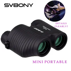 Svbony SV10 8x25 Binoculars Compact Fixed Focus Mini Portable Telescope Multi-coated Porro Prism for Concerts, Music Festivals