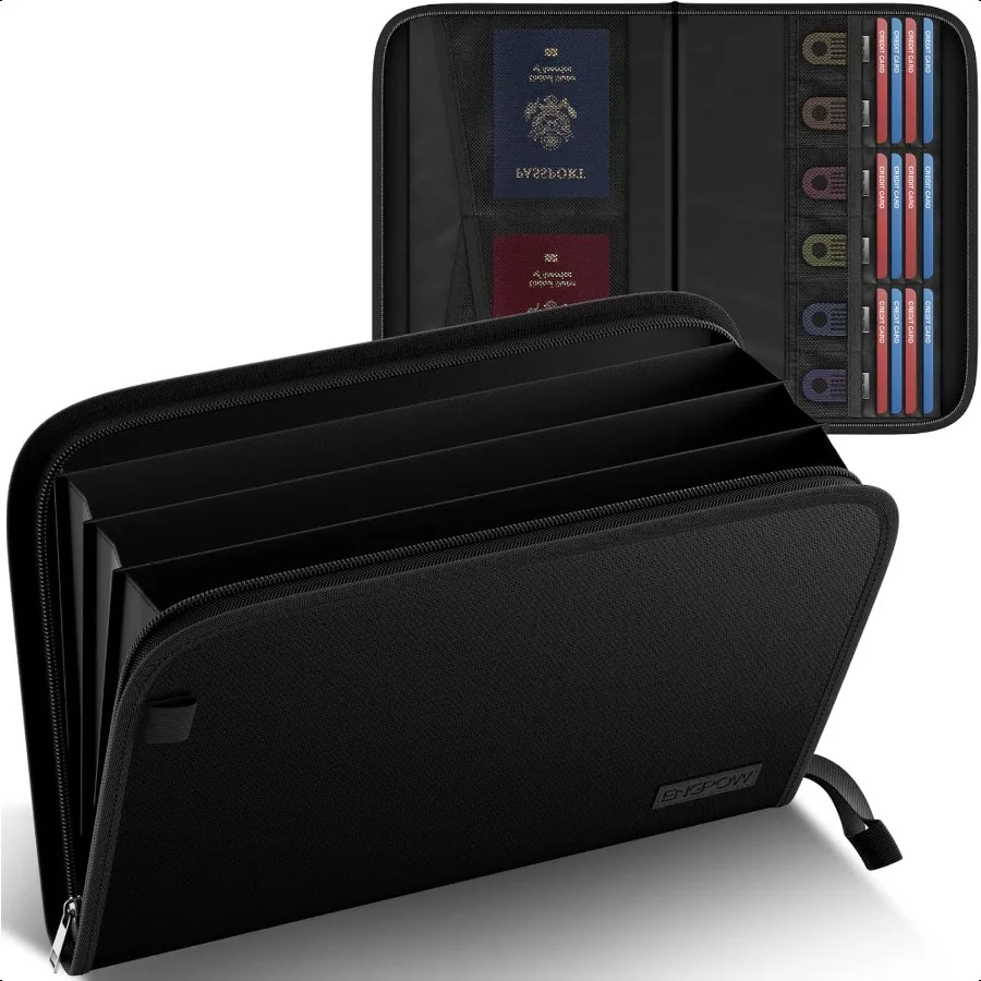 

Expanding File Folder with MultiFunction PocketsFireproof File Organizer Accordion Document Organizer with Letter A4 Size Stora
