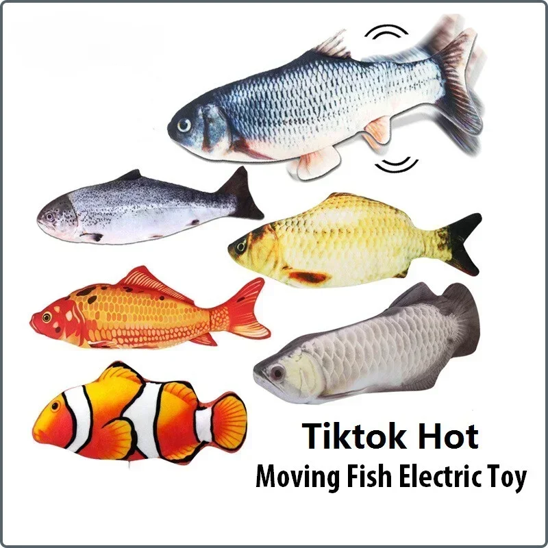 

New Cat Toy Electric Fish Will Jump and Move To Sleep Fake Fish Electric Pat Fish Toy