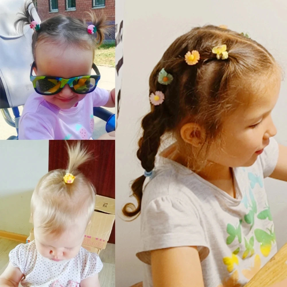 10pcs New Cute Bowknot Headbands Girls Elastic Hair Bands Hair Accessories for Kids Cartoon Bows Headwear Gift