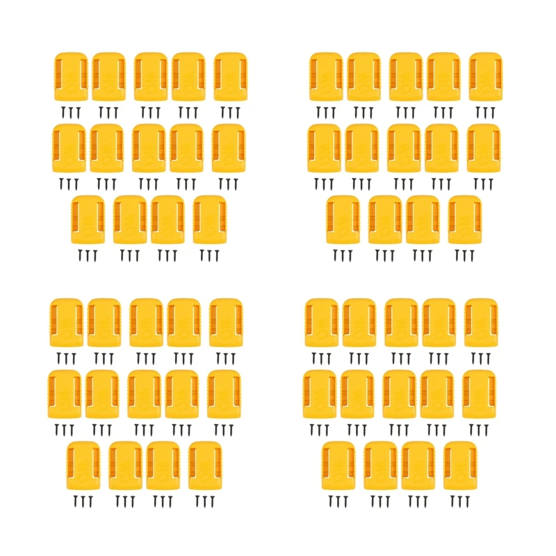 

56-Packs Battery Holders For Dewalt 20V Mount Dock Fit For 20V 60V MAX Yellow (No Battery)