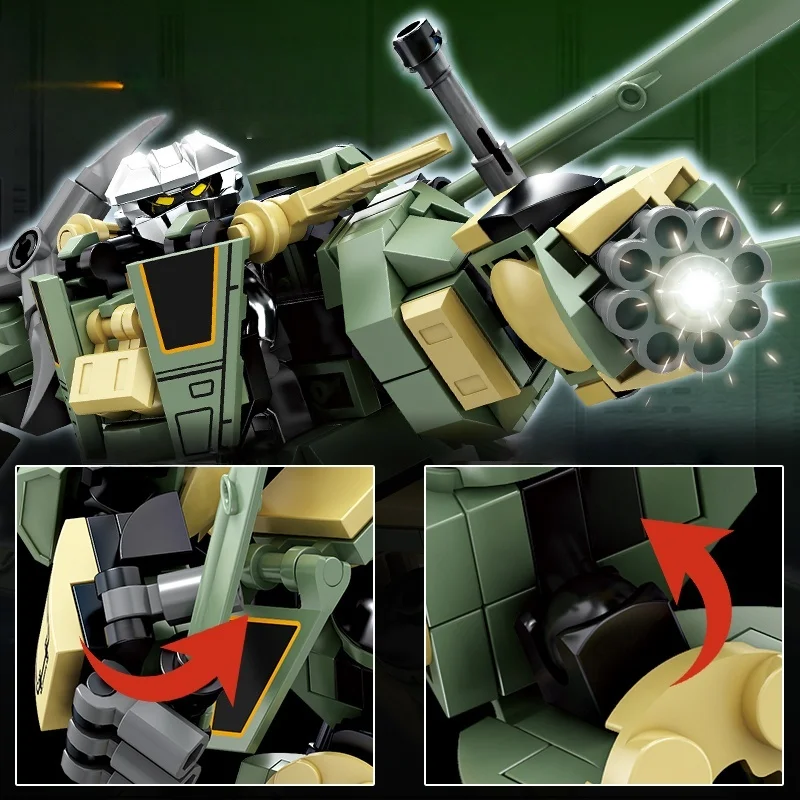 DIY mechanisch boksen Mecha 3D-modelblokspeelgoed - Geniet van de spanning van de strijd, eenvoudige montage, ideale cadeaus voor zowel jongens als meisjes