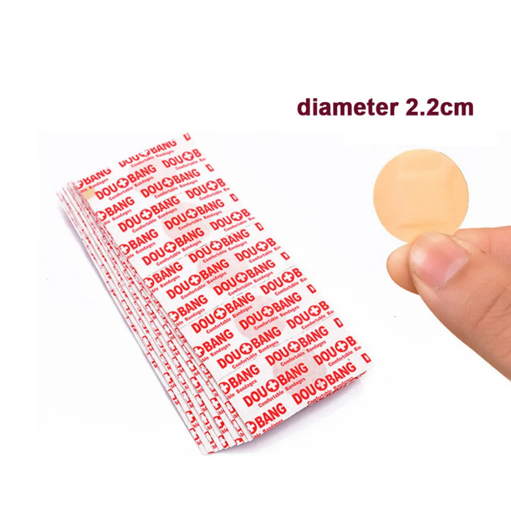 100Pcs/Lot Round Band Aid Wound Plaster Sterile Hemostasis Stickers First Aid Waterproof Healing Wounds Adhesive Bandage