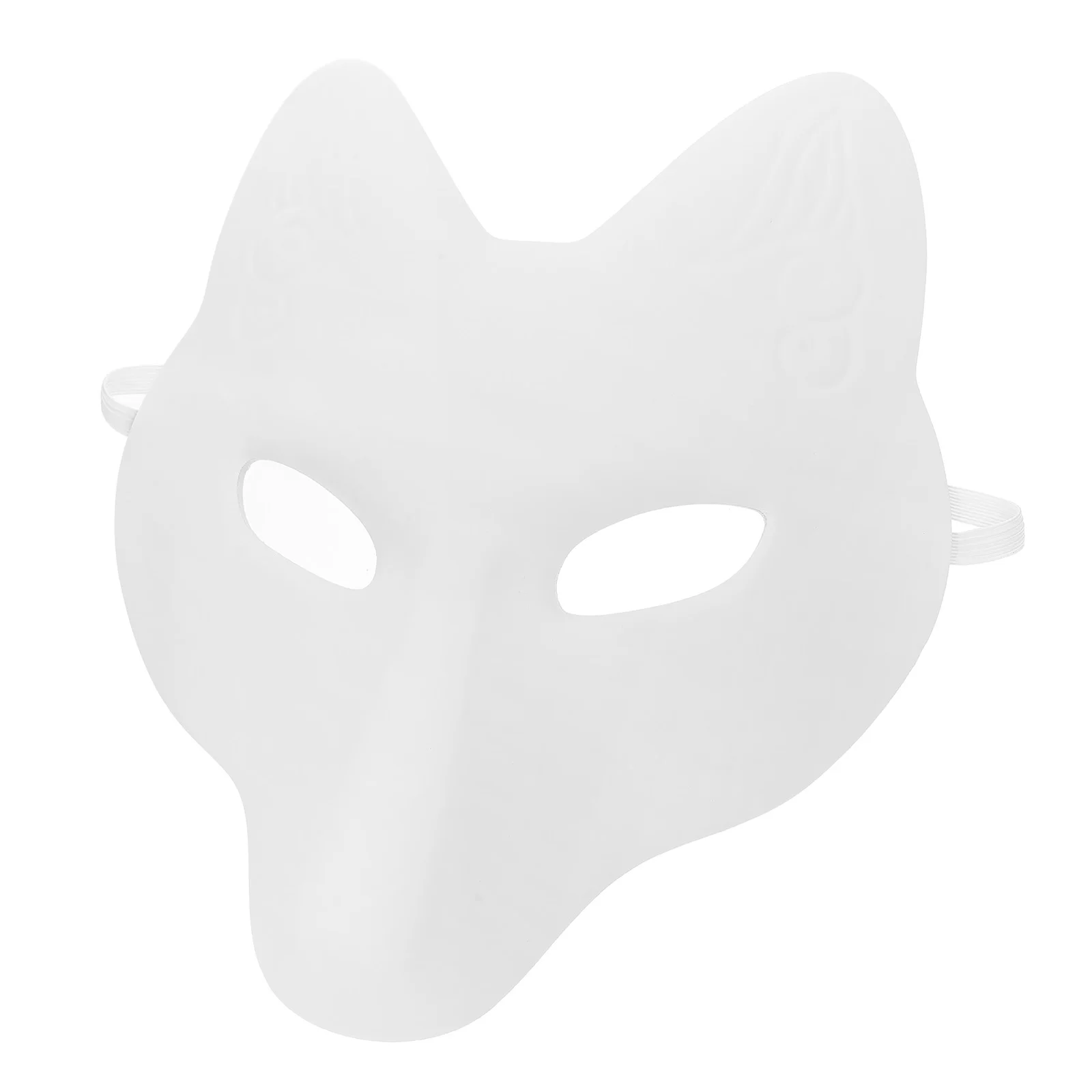 White Fox DIY Mask Blank Decorations Masquerade Costume Cosplay Accessory Man Halloween