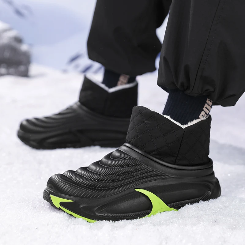 

Hot Sale Fashion Men's Cotton Slippers Winter Warm Plush Shoes for Men Platform Indoor Outdoor Man Garden Shoes chaussure hommes