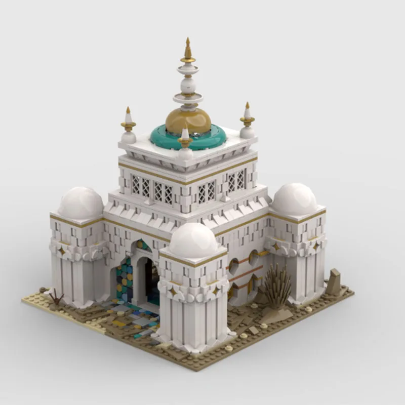 2150 قطعة من مكعبات بناء قلعة المعبد العربي MOC هدية عيد الميلاد تلهم مجموعة بناء الإبداع غير المحدود