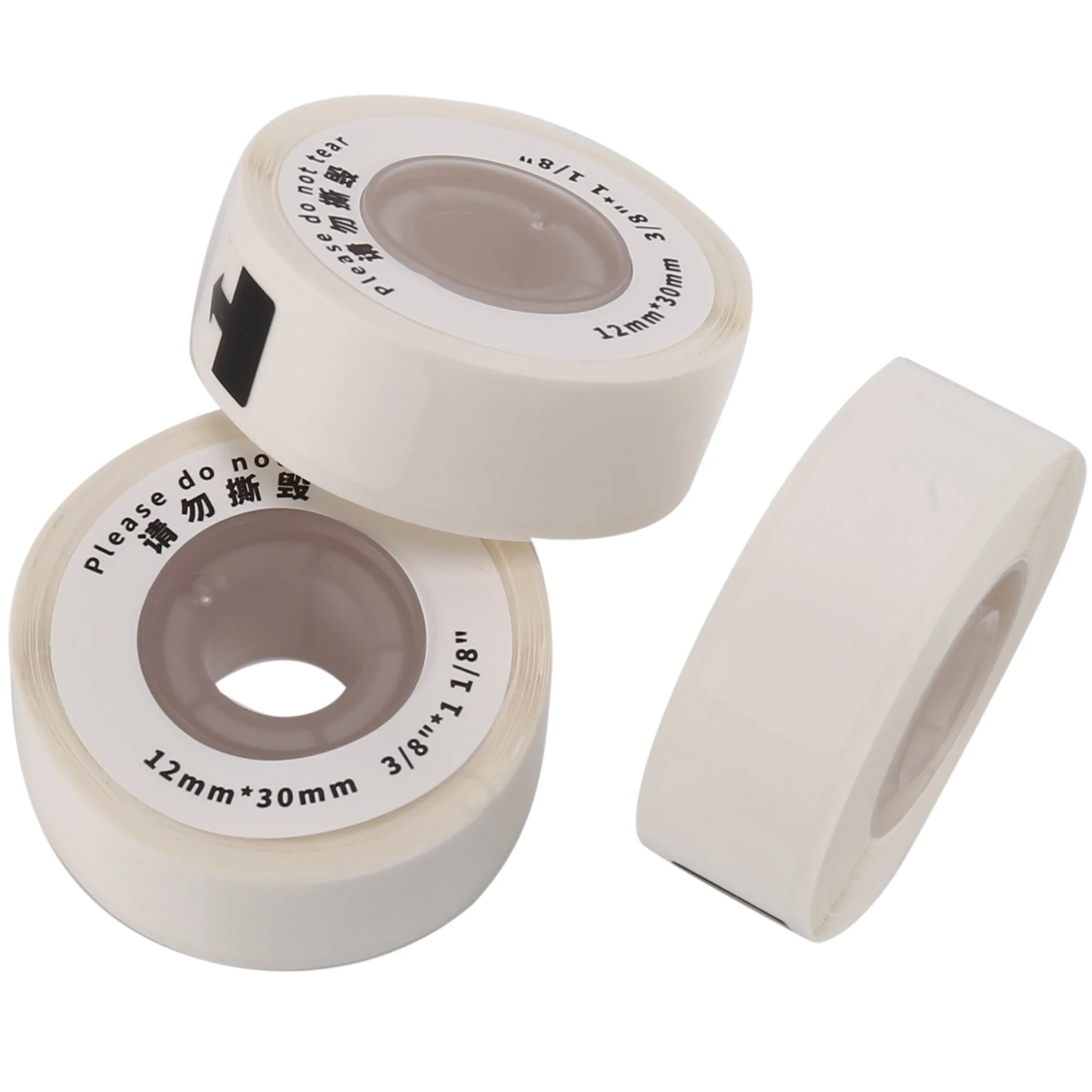 A95Q-مناسبة لطابعة الملصقات D30 ورق ملصقات أبيض ذاتي اللصق (12 مم × 30 مم) ملصق/لفة، 3 لفات