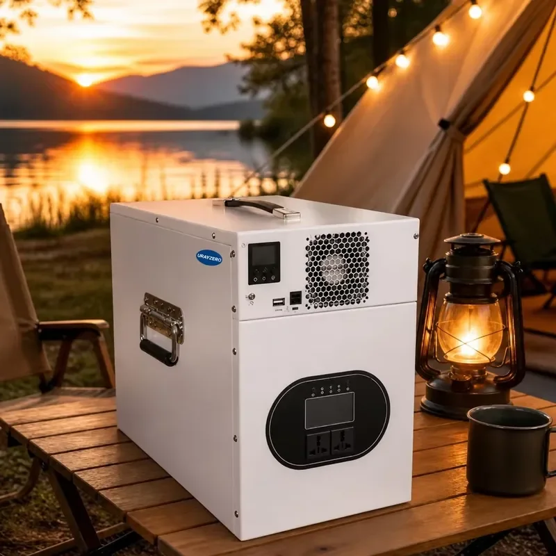 4kWh Portable Power Station 1200W Solar Generator LiFePO4 Battery 220V AC Output with Handle for Outdoor Camping RV Emergency