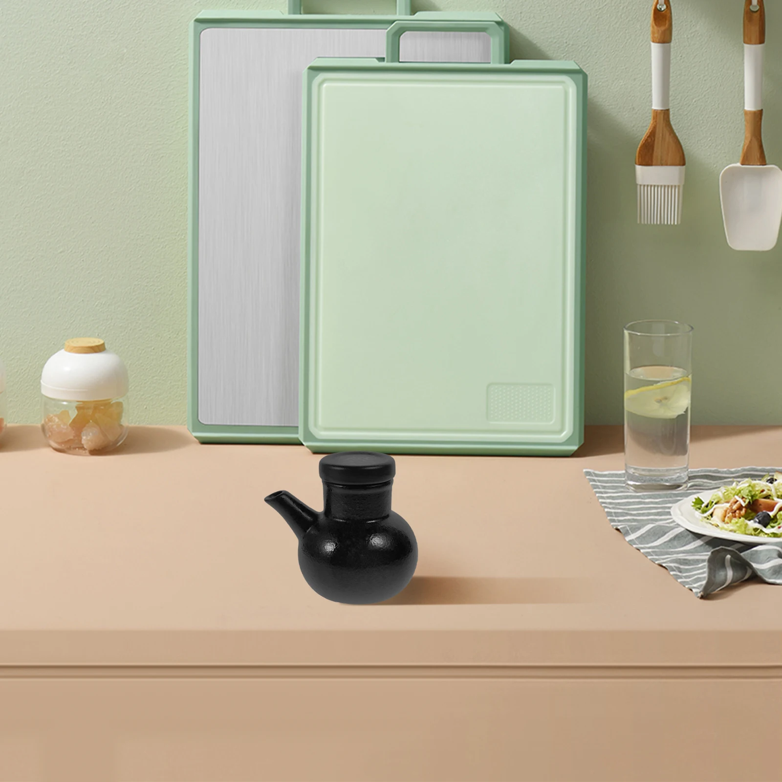 

Japanese Ceramic Soy Sauce Dispenser Oil Vinegar Bottle Large Capacity Kitchen Seasoning Container Fresh Tight Seal