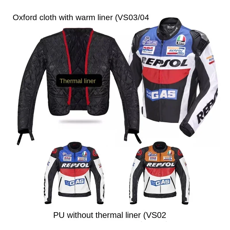 

DUHAN Motorcycle Riding Suit Men's Waterproof Winter Warm Racing Suit Four Seasons Windproof Rainproof Wrestling Leather Jacket