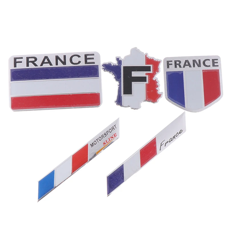 Car Styling  Emblem Alloy France Flag Emblem Badge Car Sticker Decals Car-Styling