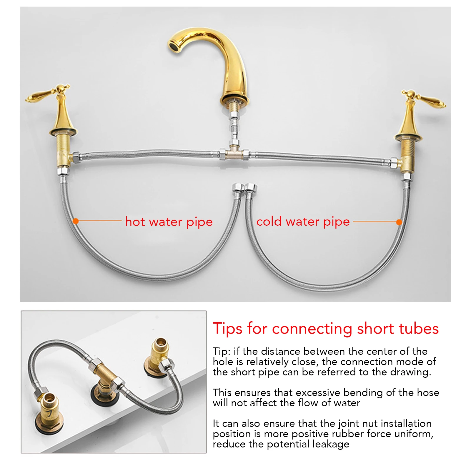 مقبض مزدوج سبليت صنبور مقبض مزدوج سبليت صنبور كامل النحاس ثلاثة حفرة حوض صنبور بالوعة الحمام الأوروبي صنبور