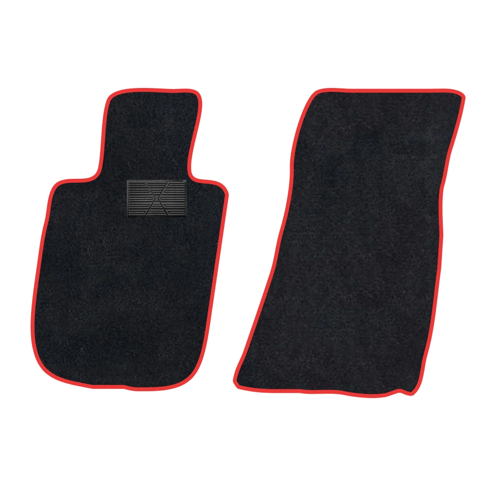 

Автомобильный коврик для Bmw Z4 2018–настоящее время G29, полиэстеровая замша, противоскользящая черная подложка, красная отделка, край