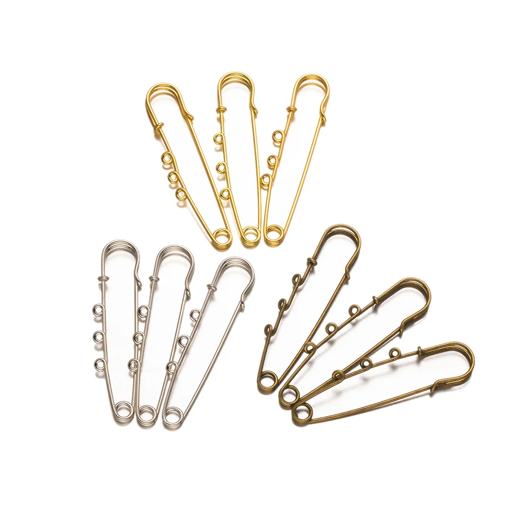 10pcs Metal Brooch Pins Large Heavy Duty Safety Fastener For DIY Crafts Jewelry Making Crochet Accessories Materials Deco Parts