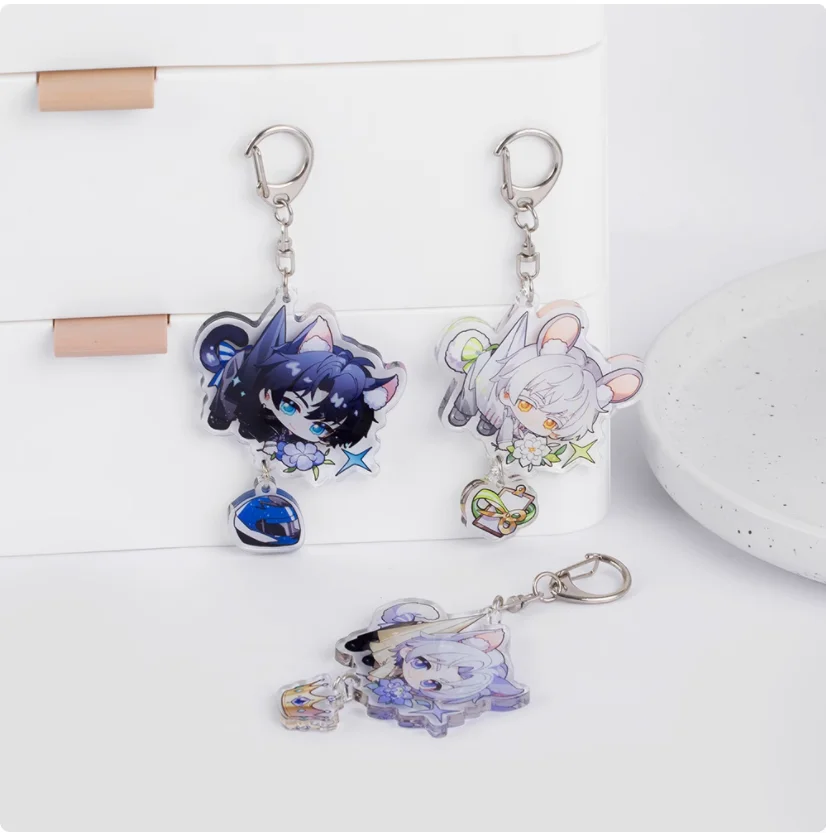 2024 Anime Light and Night Game Acrylic Pendant Keychain Sariel Charlie Evan Osborn Jesse SPancake Pudding Candies Pendant Gifts