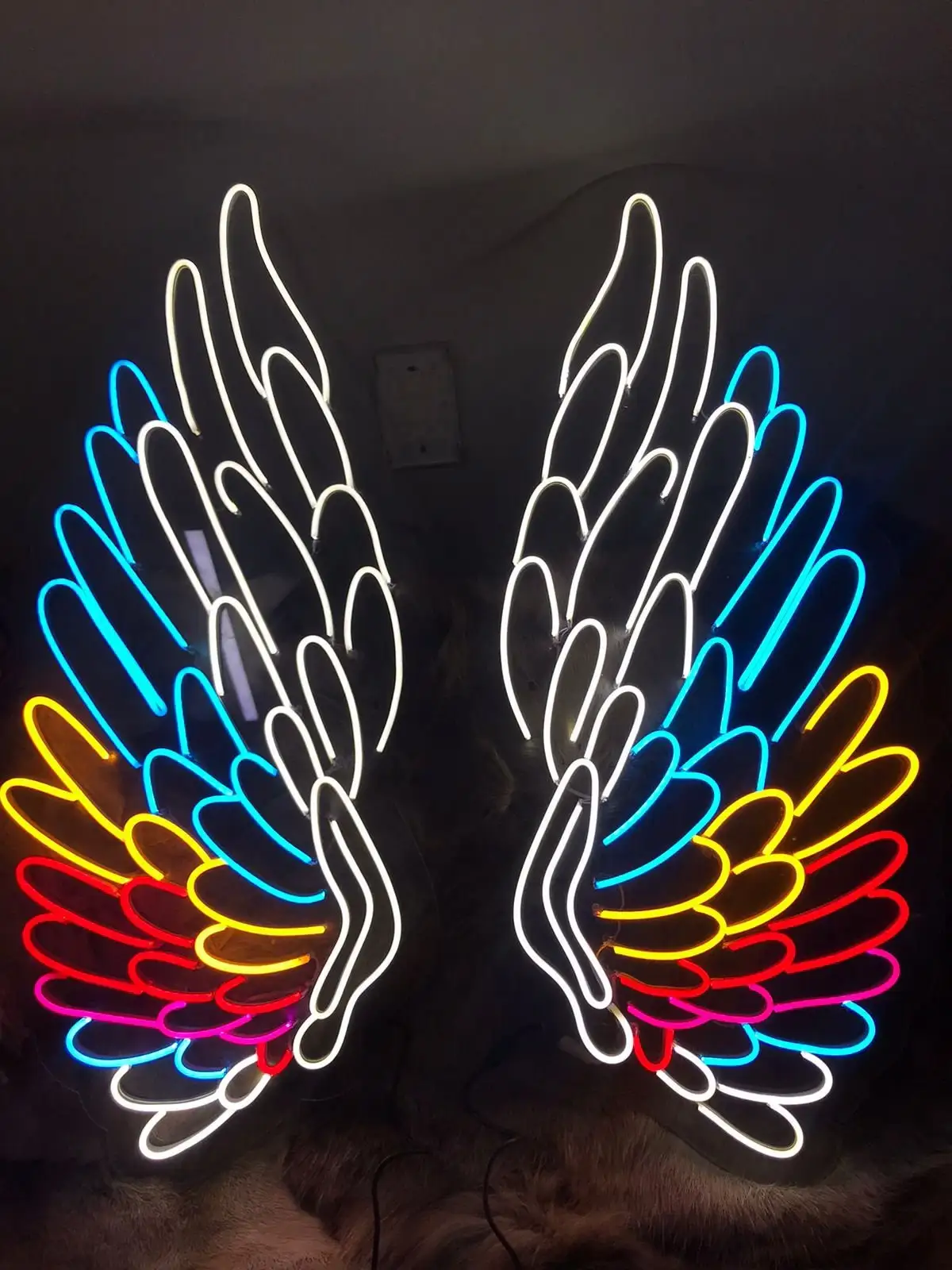 

Big Size Angel Wing Acrylic Neon Signs Led Signs Wall Decor for Girl Bedroom Kids Room Wedding Decor