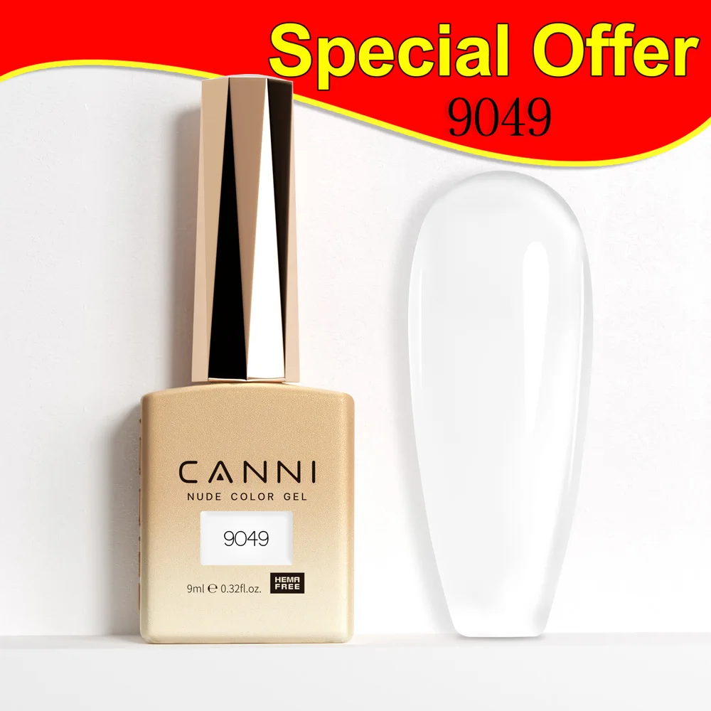 CANNI classic Pure Black Nail Gel Polish Super Long Wear Diamond Tempered Top Coat Nude Jelly Pink China Red Color vernice Gel