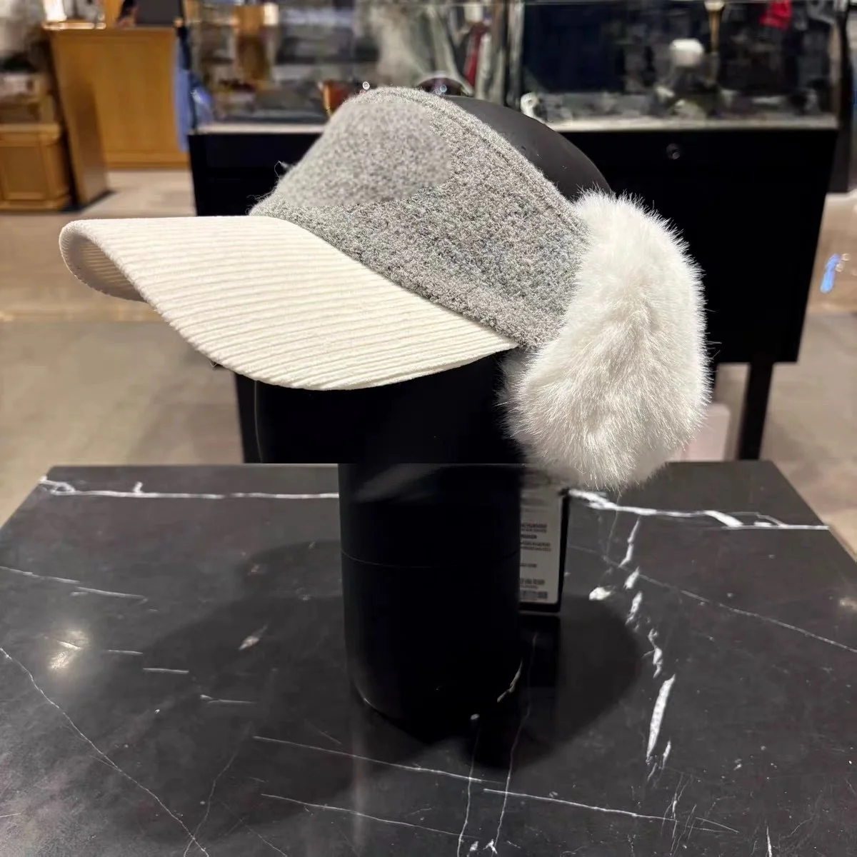 قبعة جولف نسائية مقاومة للرياح مفتوحة من الصوف الدافئ قبعة منقار البط قبعة جولف رياضية قابلة للإزالة #4