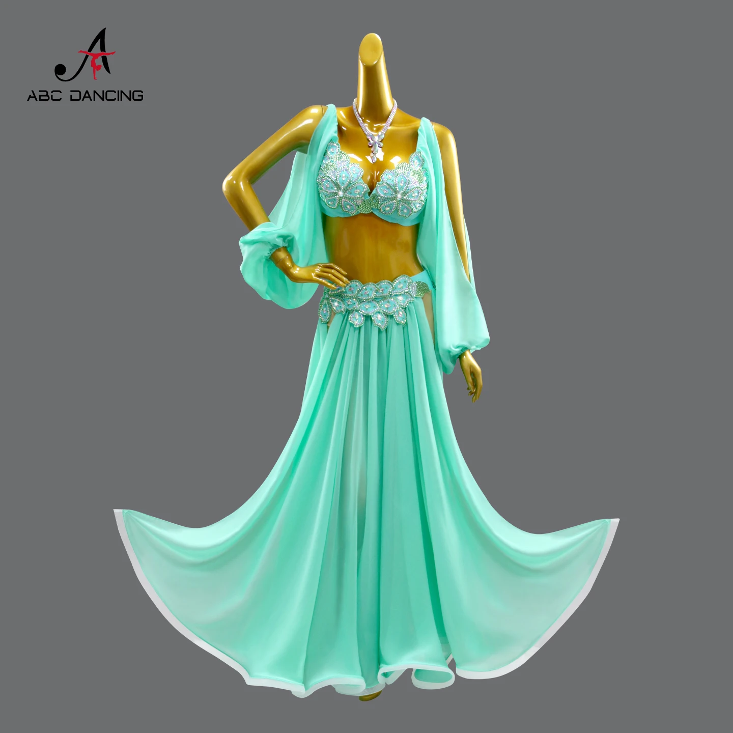 Bauchtanz-Kostüm Bauchtanz-Übungskleidung Orientalische Tänzerinnen Vitalitätsanzug Tanzkleidung Rock Damen Bühnen-Abendkleid