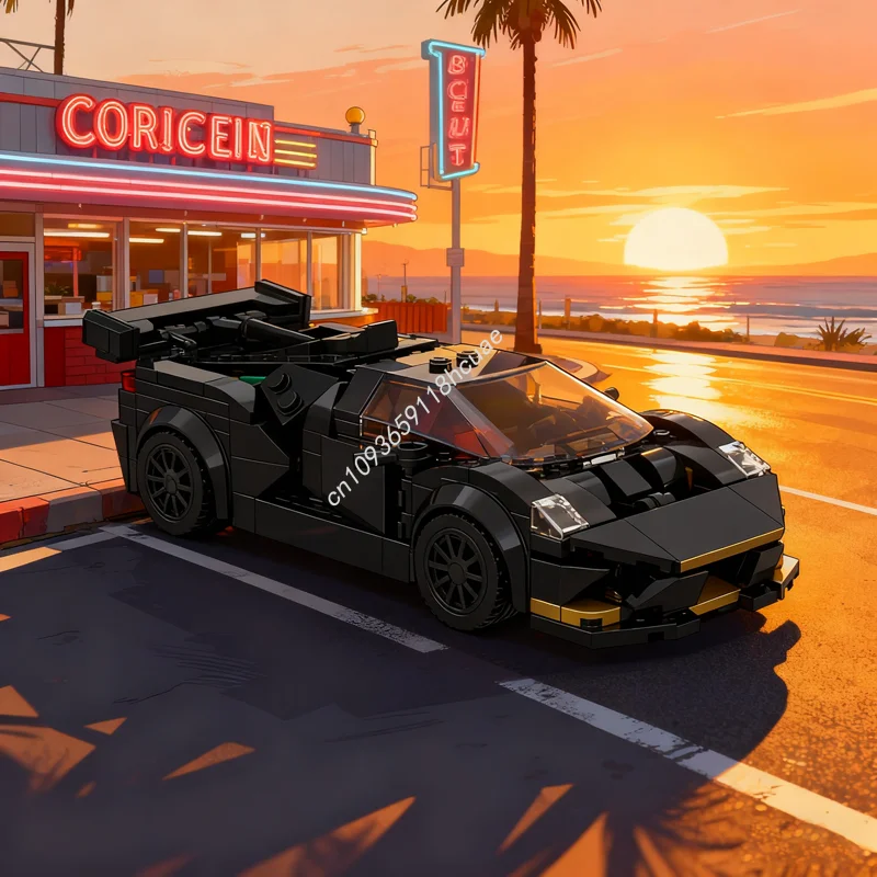 

318pcs MOC Lamborghiniesed Huracan Super Model Building blocks Construction DIY Christmas gifts idea toy Education Kids Birthday