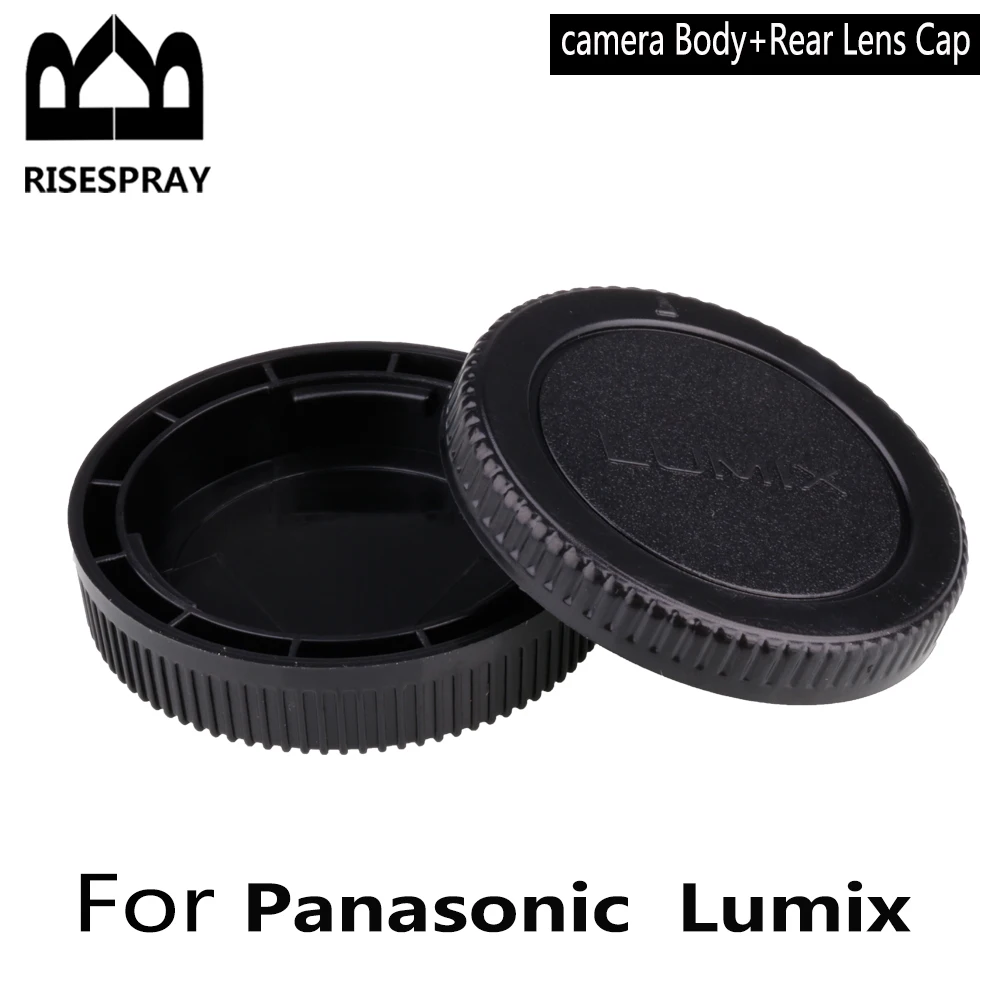 Rear Lens Cover+Camera Body Cap Anti-dust Protection ABS Plastic Black for Lumix Micro M4/3 M43 MFT GH3 GH4 G6 G7 G9 GX1 GX7 GX8