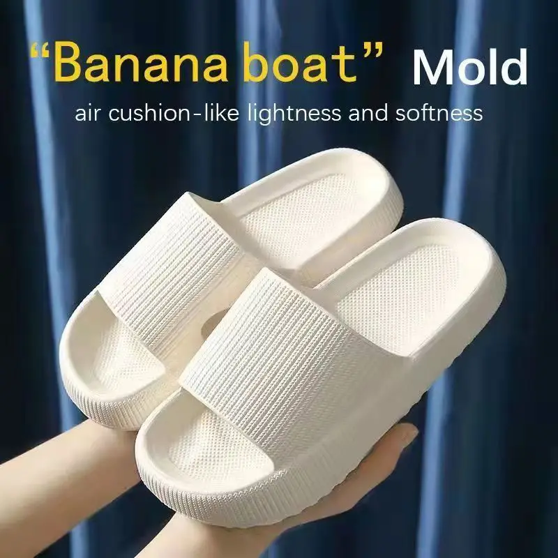 Men Trend New Summer Slippers EVA Soft Bottom Cloud Slides Light Beach Shoes Male Suitable Indoor and Outdoor