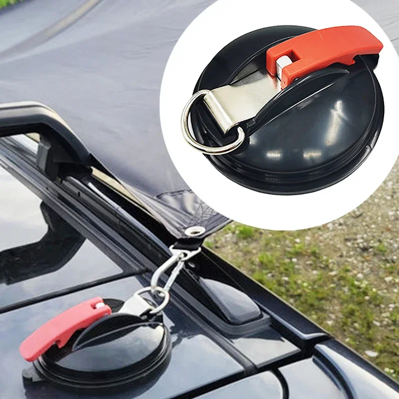 Vacuum Suction Cup Anchor with Fixed Hook Suction Cup Hook for Heavy-Duty Car Watch Strap Suitable for Car Bathroom