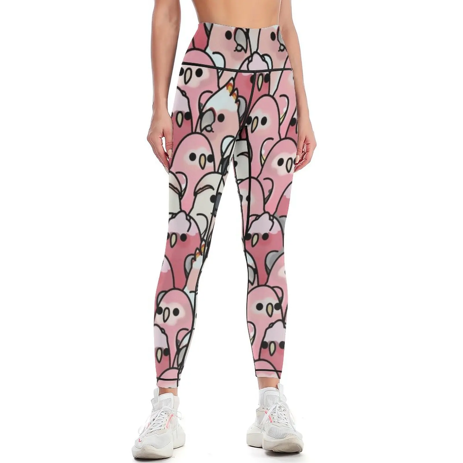 

Too Many Birds! - Pink Parrot Posse! Leggings sportswear woman gym 2024 legging gym Womens Leggings