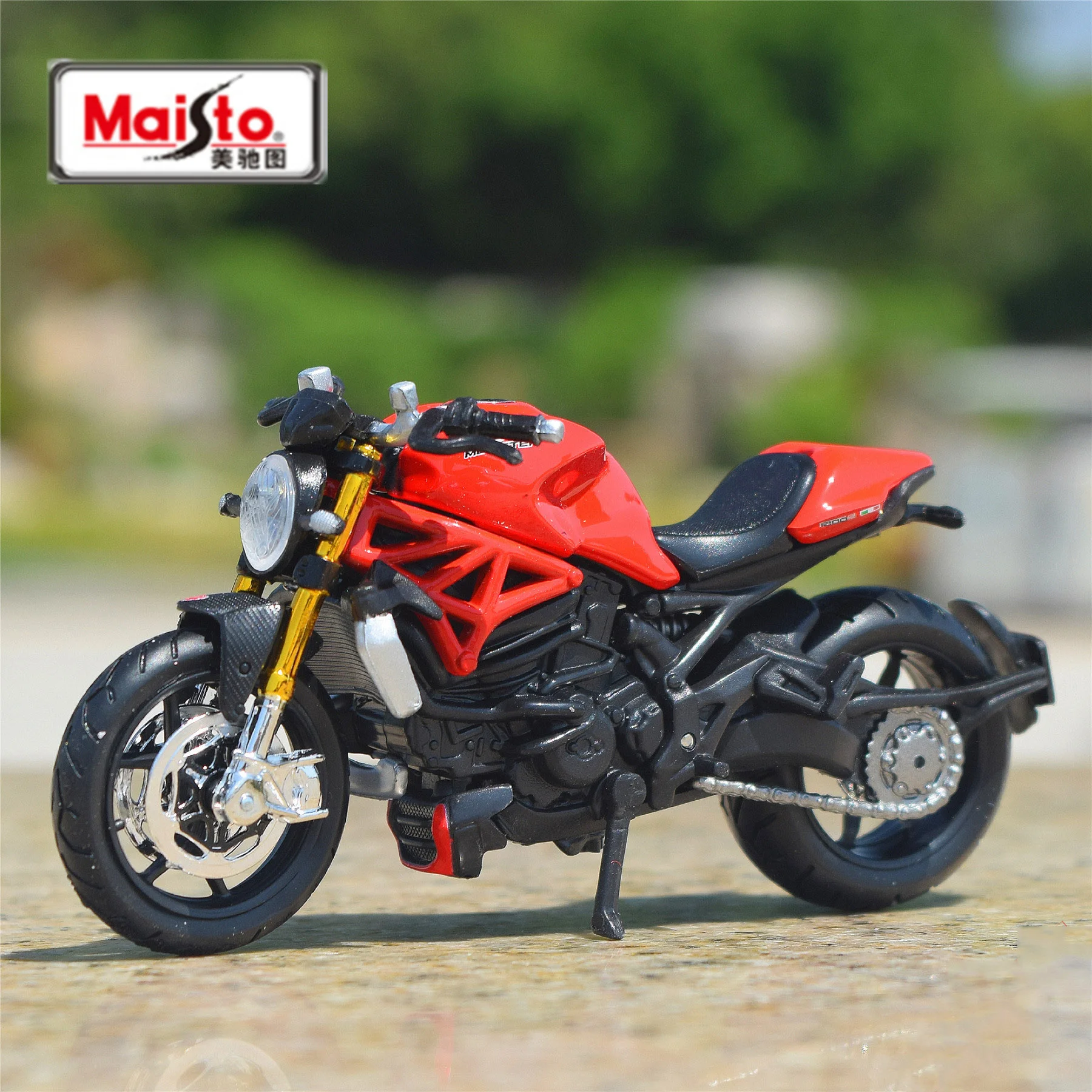 

Maisto 1:18 DUCATI Monster 1200S Alloy Racing Motorcycle Model Simulation Diecast Metal Street Sports Motorcycle Model Kids Gift