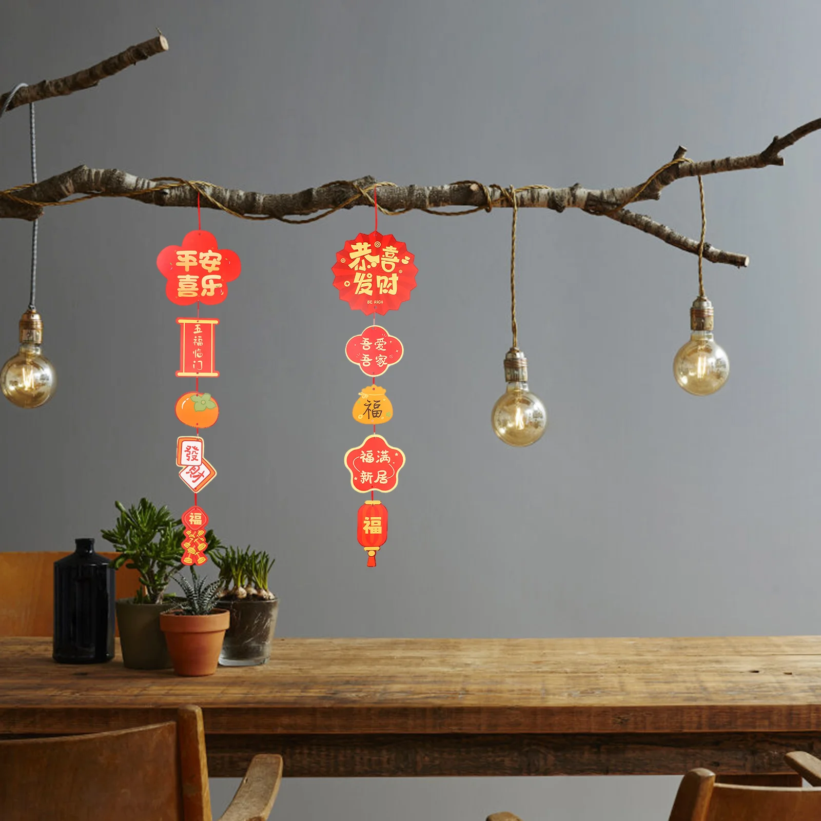 1 مجموعة 1 مجموعة الصينية الأفعى القمرية السنة الجديدة شنقا الزينة محظوظ شخصية قلادة مهرجان الربيع جدار المنزل حلية مجموعة