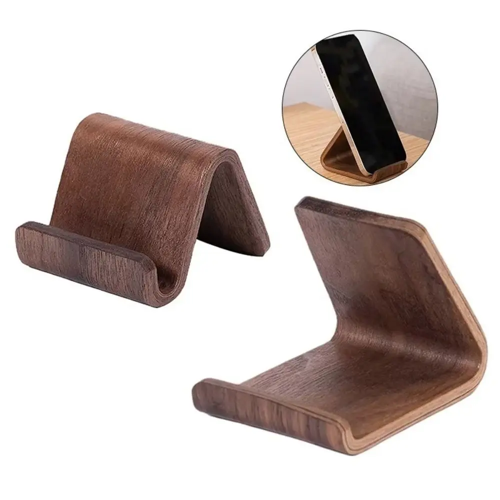 Stable Solid Wood Phone Holder Universal Minimalist Smartphones Support Bracket Portable Multifunctional Tablet Holder