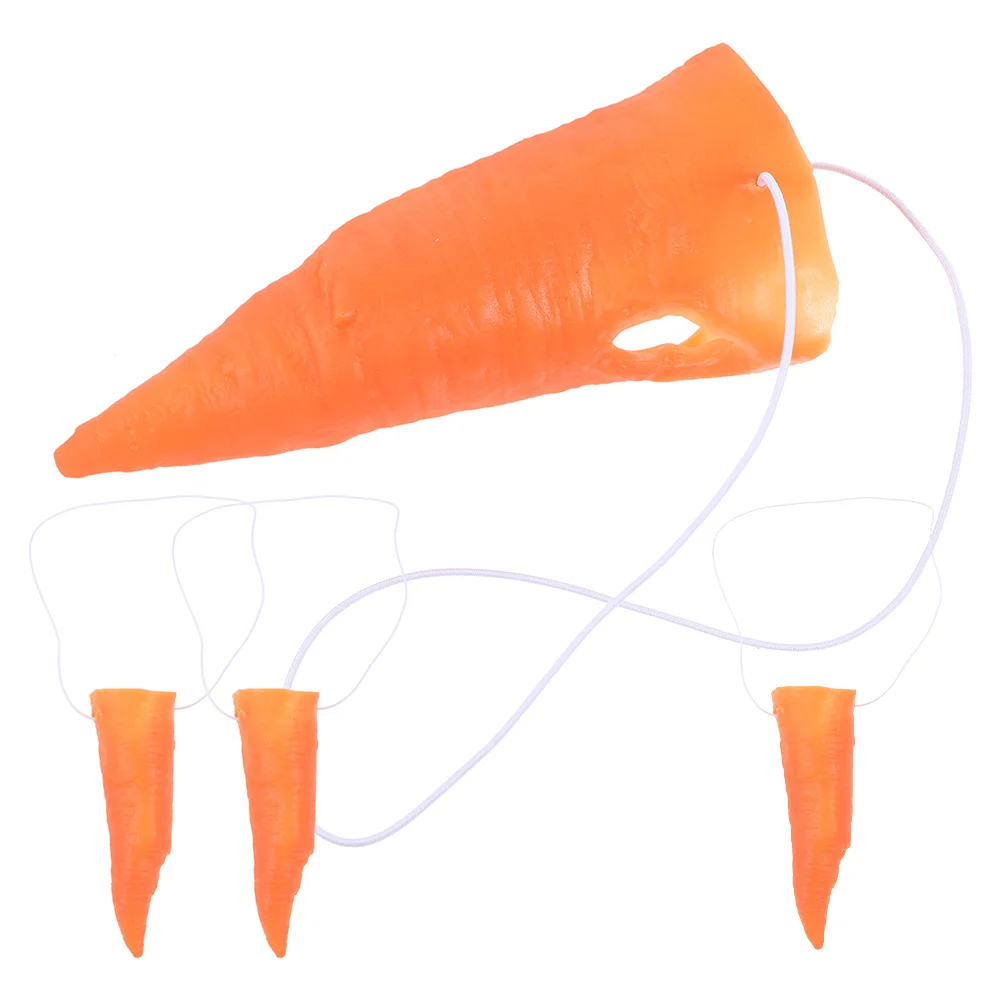 4 szt. Nosów z marchewki do dekoracji świątecznych DIY, ozdoby na imprezę bożonarodzeniową, zimowe akcesoria, fantazyjne rekwizyty do cosplayu, rekwizyty do samodzielnego wykonania bałwana